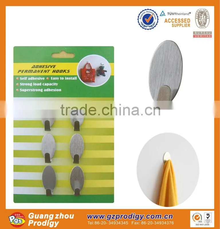 stainless steel self adhesive hooks/sticky hooks/self adhesive hook