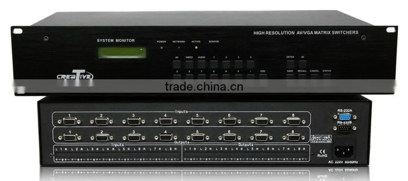 8x8 Video HD VGA Matrix, VGA Matrix Switcher