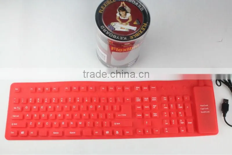 usb roll up silicone foldable flexible keyboard KF-02