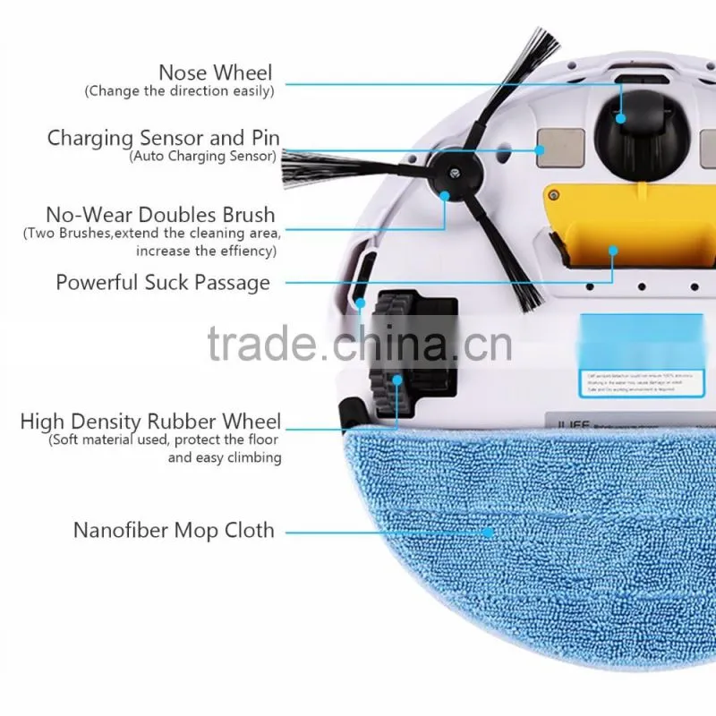 2016 Dropshipper Factory Sell Cleaning Robot Industry Robot Vacuum Cleaner With Mop uv Light Recharging