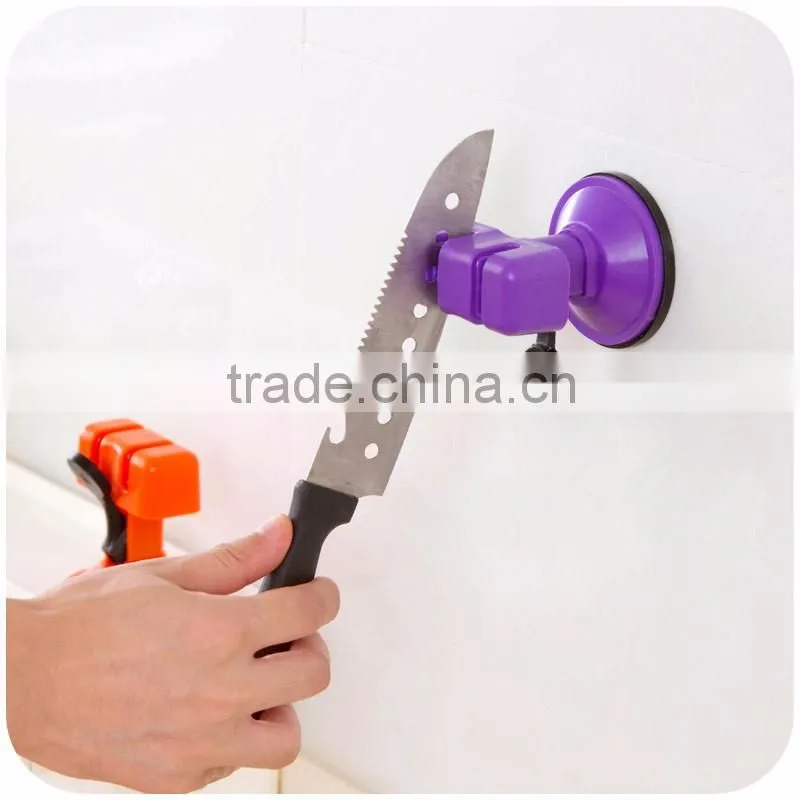 Knife Sharpener 2 Stage Manual Diamond Knife Sharpener With Suction Pad