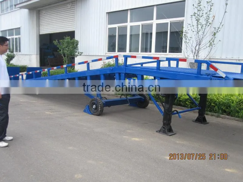 10T mobile hydraulic container laoding ramp