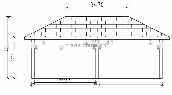 Spacious Wooden Gazebo