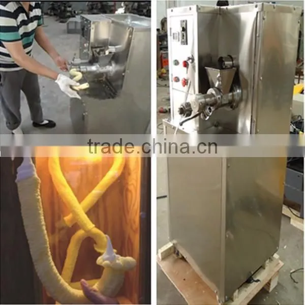J SHAPE Soft corn tube ice cream machine/corn puffed machine/corn puffed machine for ice cream(Email:millie@jzzhiyou.com)