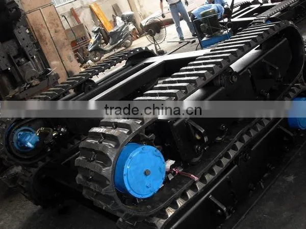 Mini excavator rubber track chassis / crawler machinery steel track undercarriage / rubber track crawler