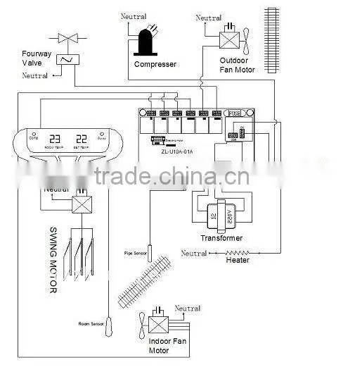 Air condition controller & universal control for cabinet air conditioning (ZL-U10A)