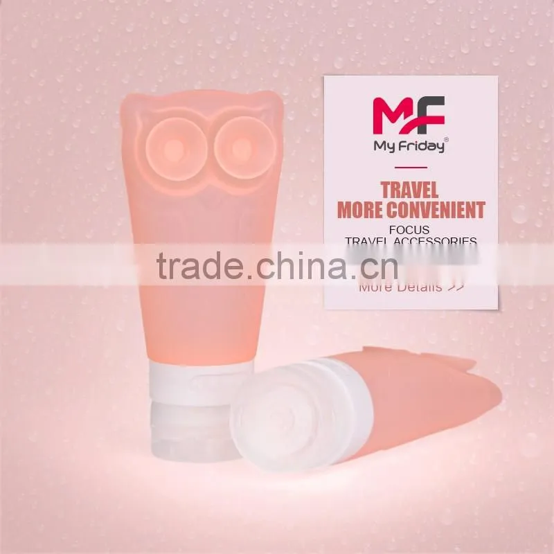 2017 new design BPA Free travel bottles for shampoo lotion soap sun cream