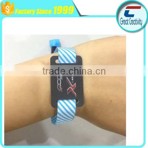 Custom Print Fabric NFC Wristbands NTAG213 for Supporting Mobile Payment