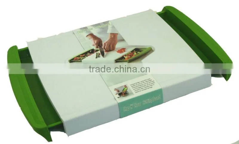 Plastic Multifuncation chopping cutting board with removable drawers