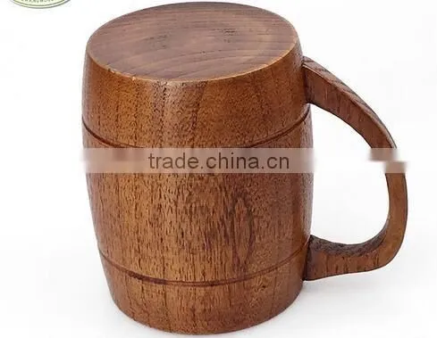 Wooden circular mugs