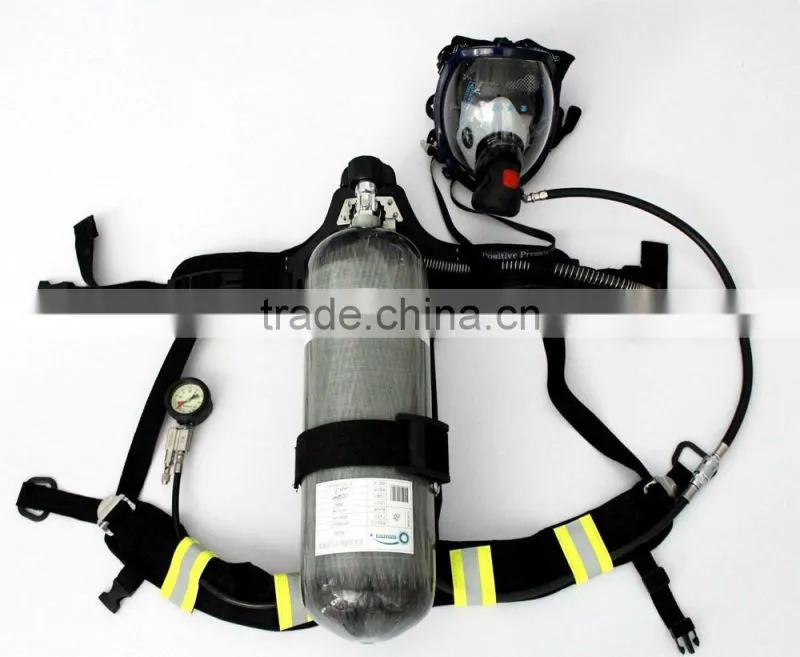 Self contained oxygen breathing apparatus portable air respirator