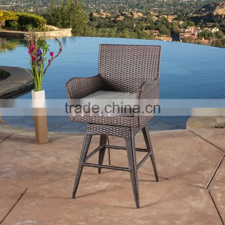 Wholesale bar furniture stackable wicker woven used commercial bar stools
