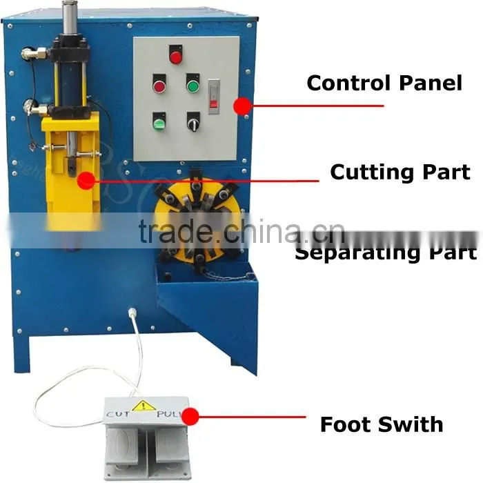 electric washing motor stator recycling machine waste fan motor cutting and peeling machinery
