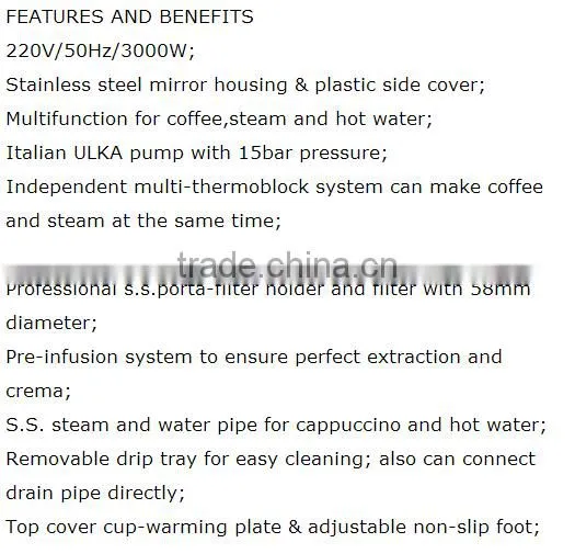 Hot sale cheap express coffee machine, commercial coffee machine(ZQ-3200)