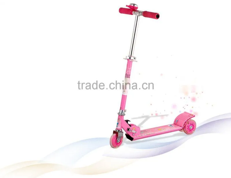 Three PVC lighted wheels cute kick scooter