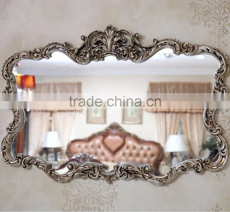 Classic European style home decorative antique finishing wall mirror