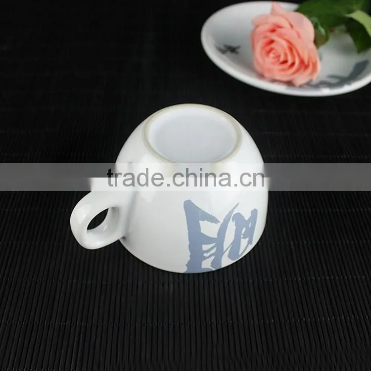 China supplier new premium custom wholesale ceramic coffee cup espresso saucer