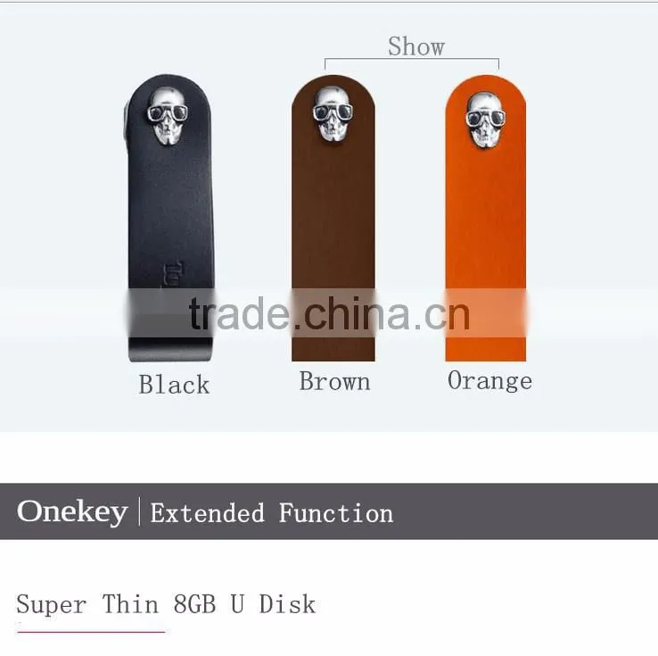 Multifunctional storage keychain with Skeleton Screws and high quality leather