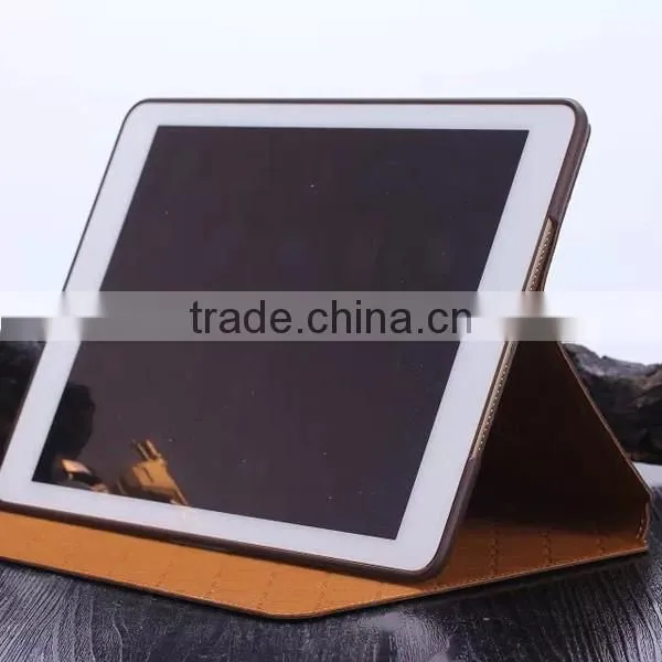 Top quality ultra-thin genuine leather case for ipad mini, tablet leather case