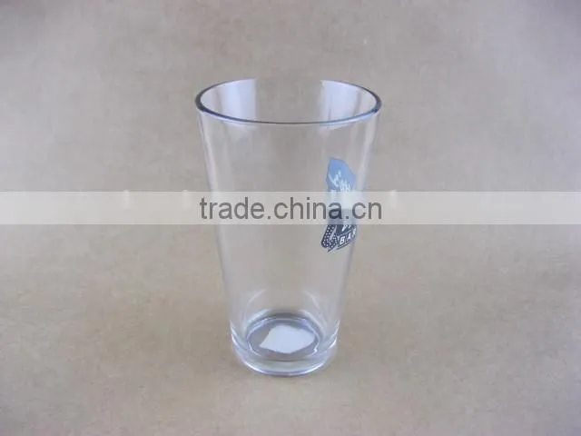 blue 16oz mirrored glass tumbler/glassware
