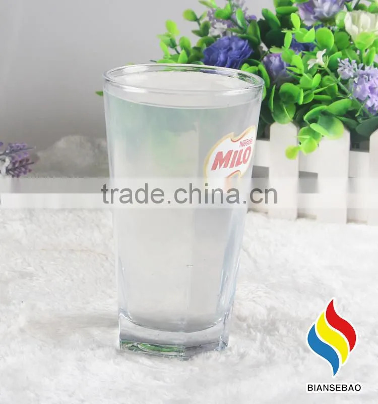 with Magic Decal Logo Cold Temperature Reacted Glass cup