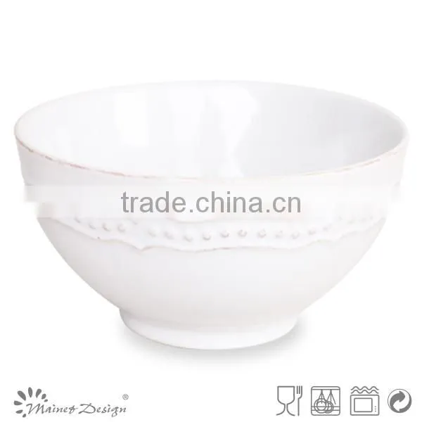 ceramic white cheap hotel used rice bowl