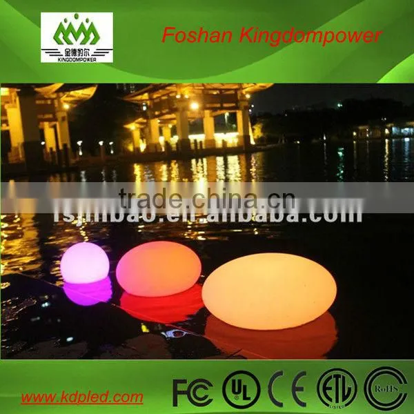Rechargeable colorful IP68 waterproof led 40cm pebble