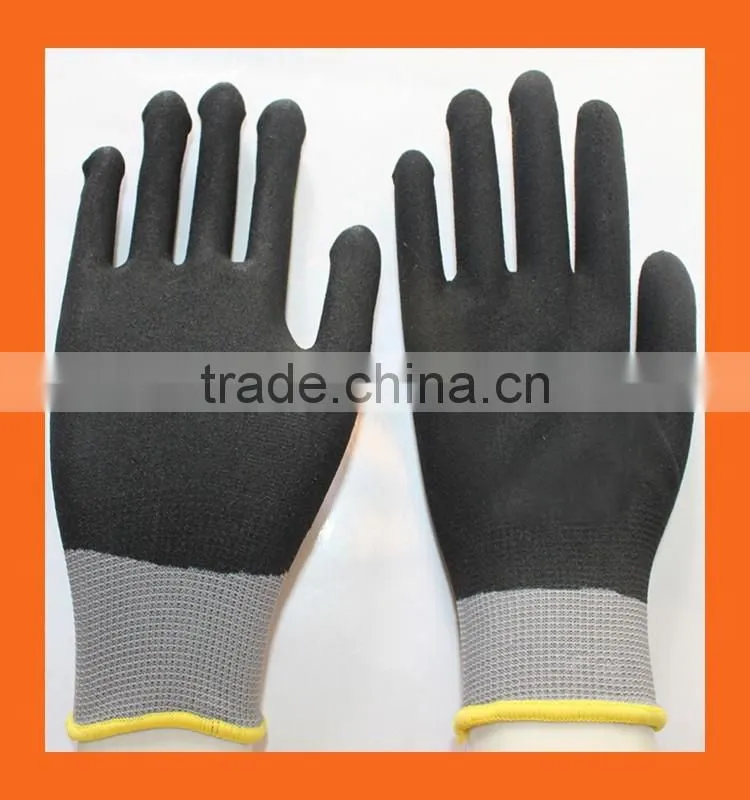 Oil Grip Full Nitrile Coated Gloves,Sandy Nitrile Work Safety Gloves