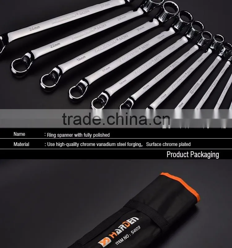 Professional 11PCS CR-V Double Offset Ring Wrench Spanner