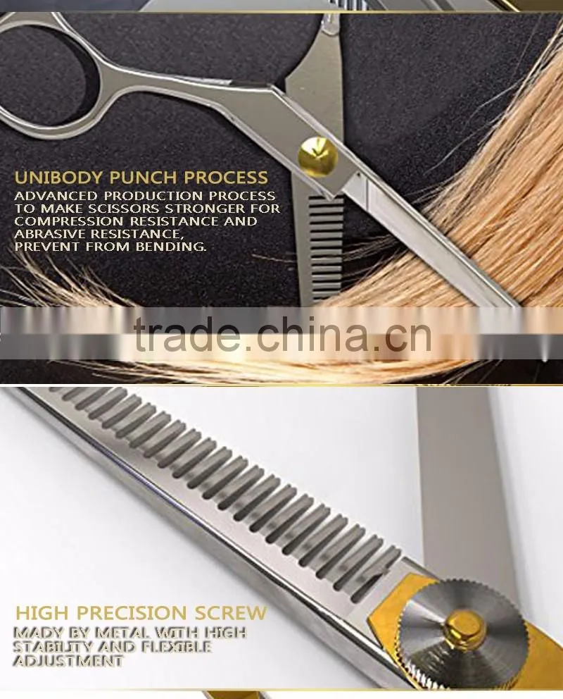 Hot Selling Barber Scissors No Foldableb Black Good Quality Hair Cutting Scissors