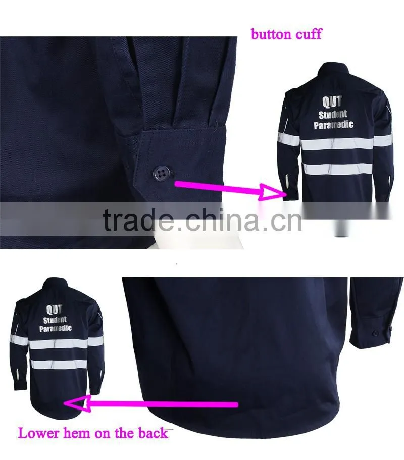 Breathable Reflective Safety Work Shirts With Reflective Tape
