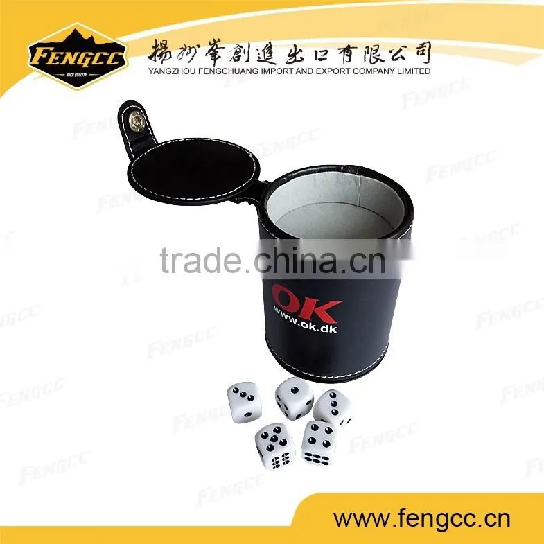 Hot sale Professional Black PU Dice Boxs