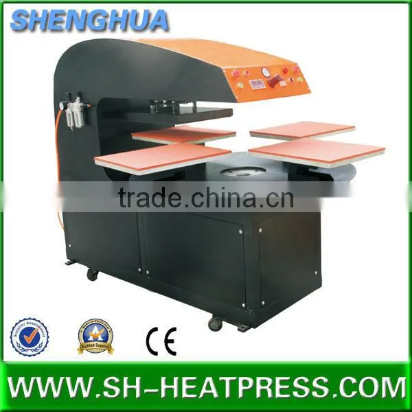 Automatic t-shirt heat press machine four stations for sale
