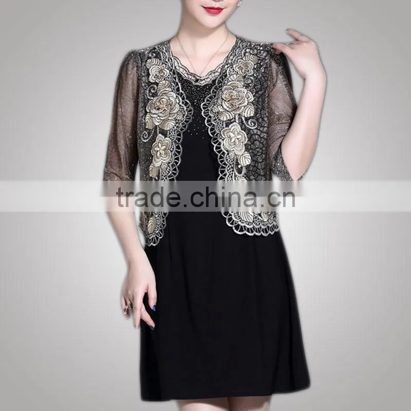 Fancy Design Hot Selling Good Quality Plus Size Mother Of The Bride Dress With Jacket Chinese Clothing Manufacturer