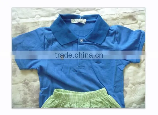 brand new boys blue polo suits kids polo clothing sets baby outfits