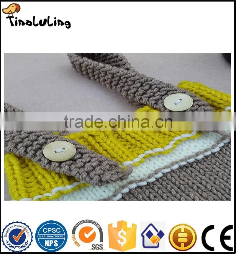 NPT65 Tinaluling 100% woolen gray and yellow 2 pcs newborn photography props for baby