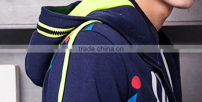 2015 fashion men's long sleeve cardigan hoodies coat of cultivate one's morality