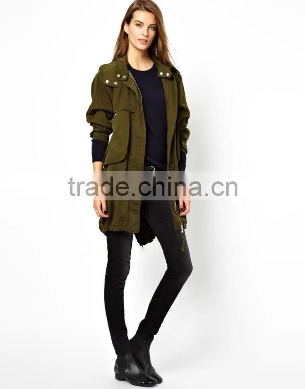 2013 Trendy Wholesale Zip Pocket Spencer Parka Latest Design