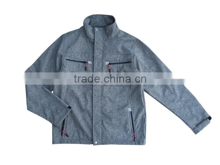 Polyester TPU bonded fleece hiking tactical softshell jacket for men