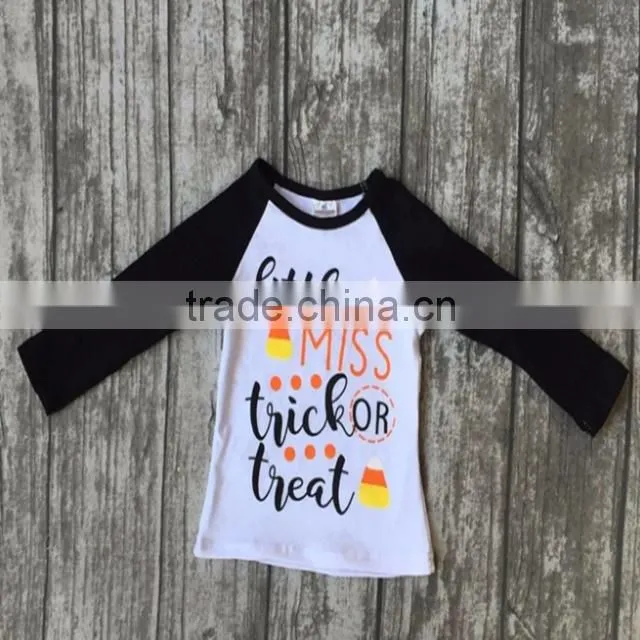 Boy's Halloween Pumpkin embroidery printing design t-shirts full-size printing t-shirt