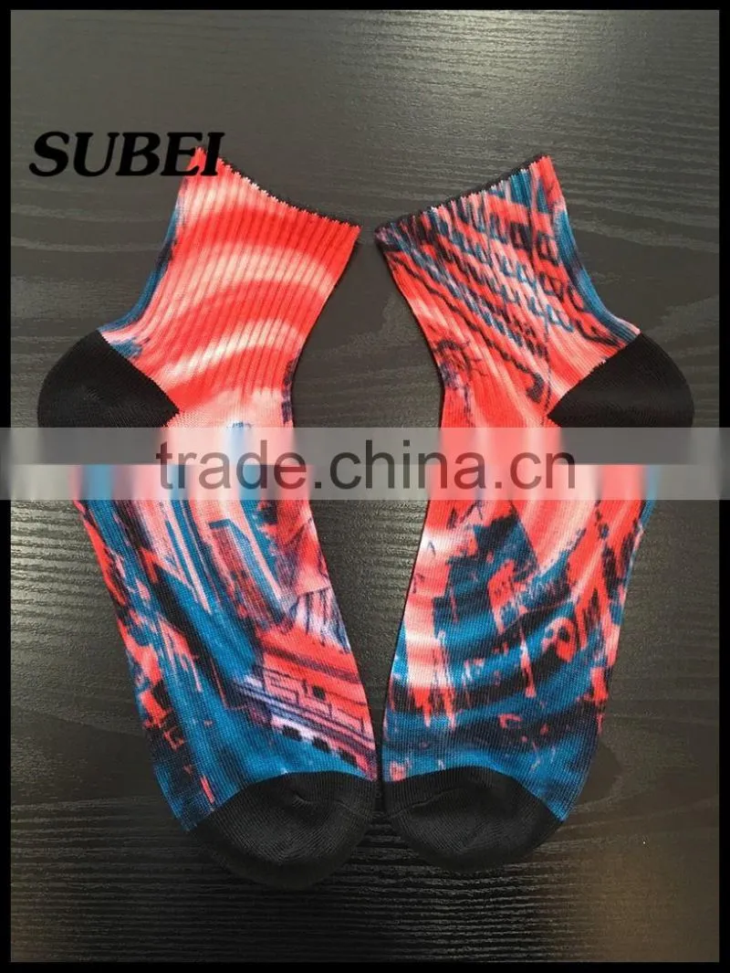 Cheap Custom Printing Dye Sublimation Sport Compression Socks