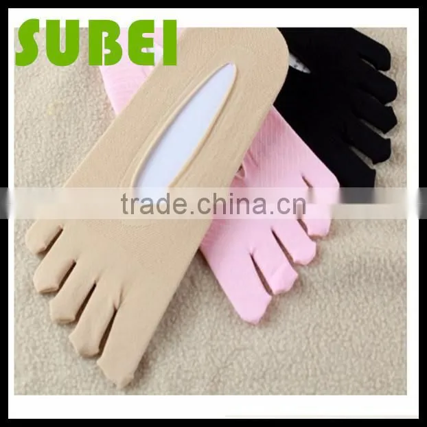 Lady summer ultra-thin five fingers silk stockings,anti-bacterial comfortable and odor-resistant stealth five toe socks