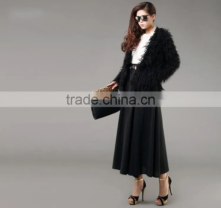 Autumn and winter fake fur coat long sleeves Europe and the United States