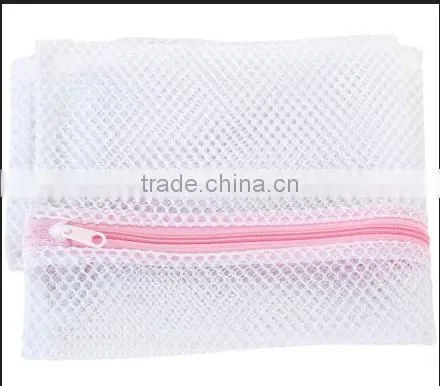 cheap polyester embroidery mesh laundry bag with handles