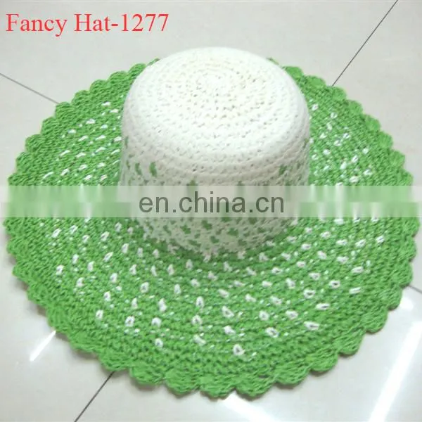 Custom Newest Lady Straw hat Green more style wholesale