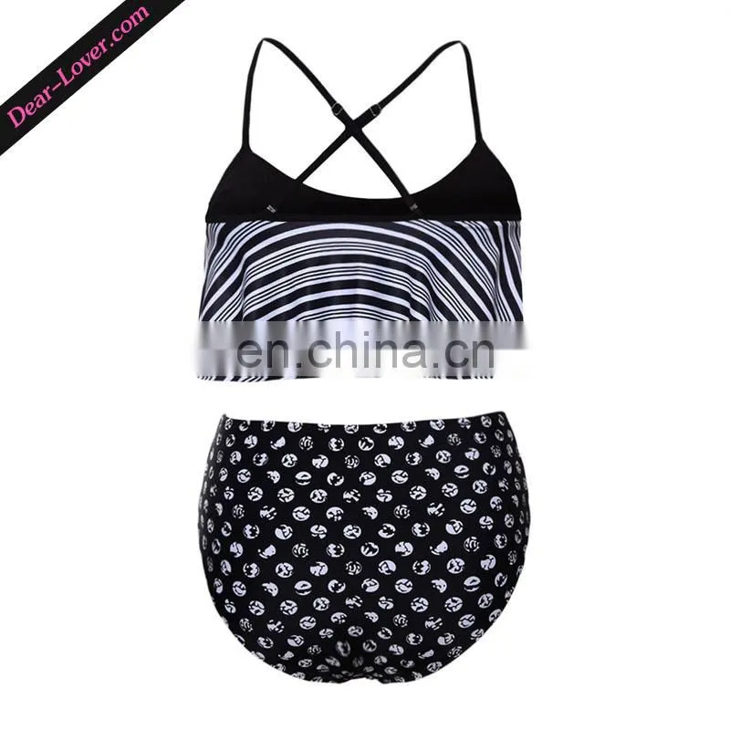 Hot Selling Two Piece High Waist Bikinis Woman Swimwear