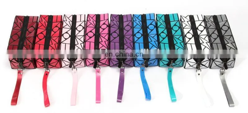 Lattice Sequined Folading Travel Makeup Pouch Bag Cosmetic With Zipper