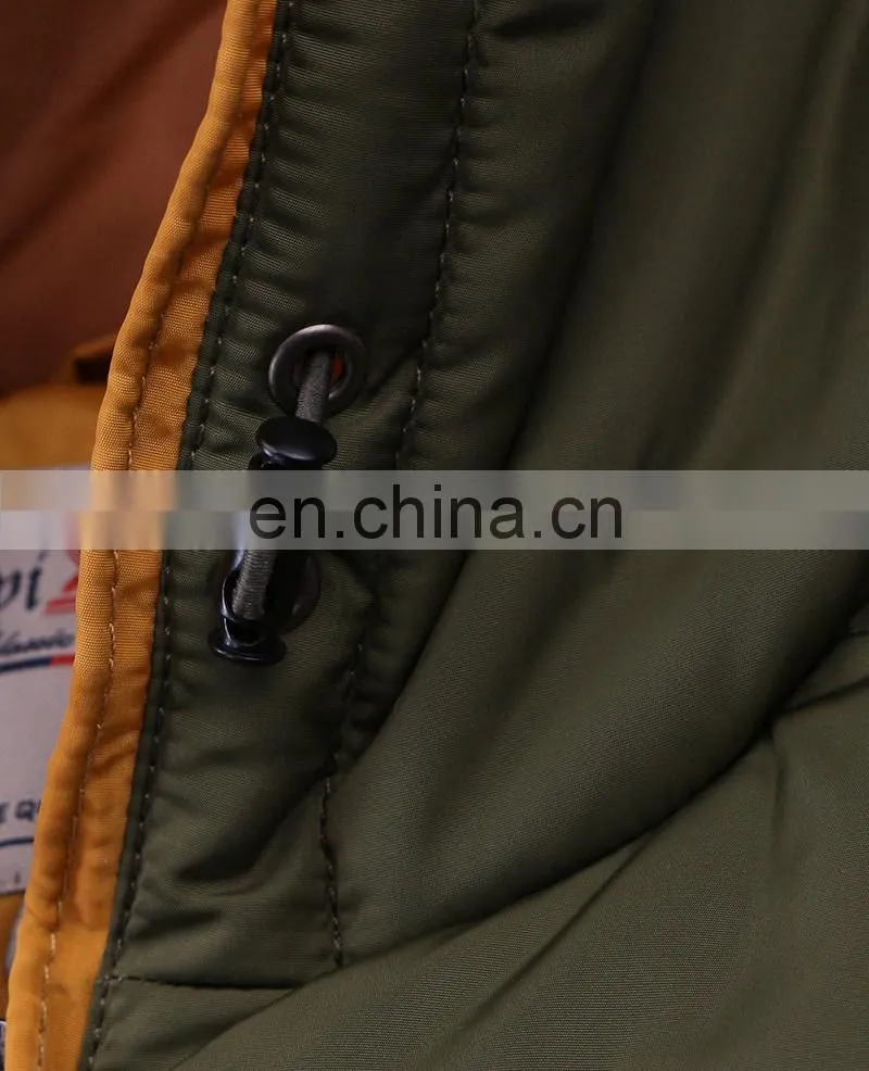 Outdoor sport man winter jacket wear and gentleman padding jacket with hood