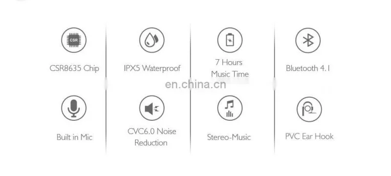 Wavefun X-Buds Lite wireless earbuds bluetooth 4.1 headphones CSR8635 chip IPX5 sweatproof 7hrs music time earphone with mic