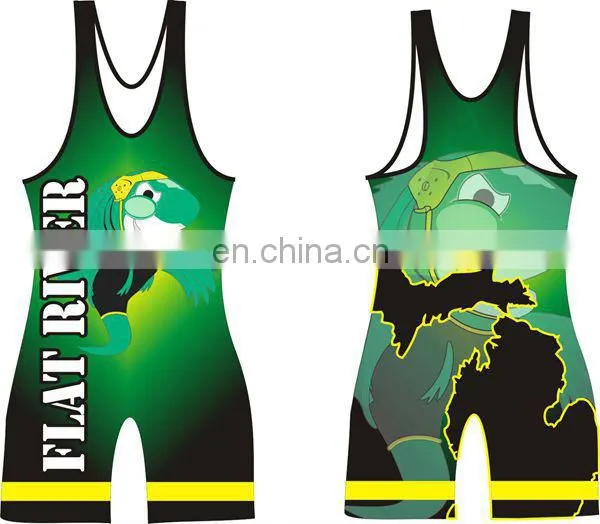 High Materials Sublimation Wrestling Singlets Jerseys